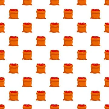 Tomato sacks seamless pattern for food agriculture concept Stock Illustration