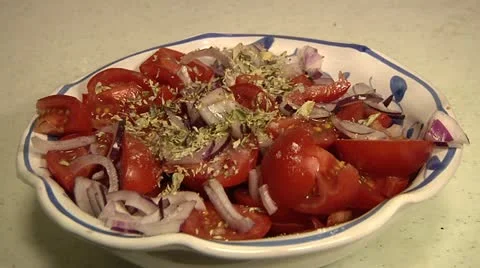 Tomato salad Stock Footage 11146428