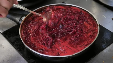 Tomato sauce. Close-up. Boiling tomato sauce made from chopped fresh ripe Stock Footage 291255973