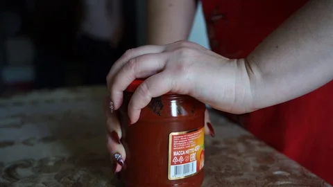 Tomato sauce Stock Footage 128307553