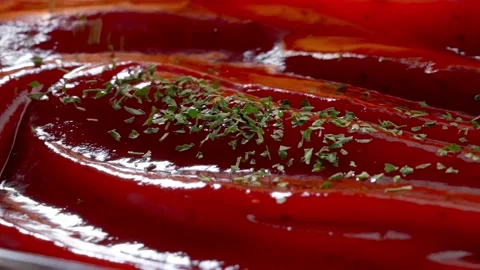 Tomato Sauce With Parsley Video stock 232369873