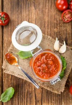 Tomato Sauce (selective focus) Stock Photos