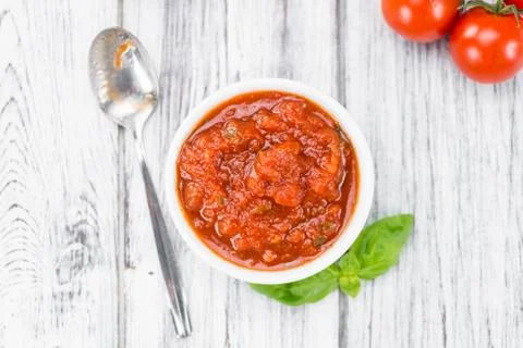 Tomato Sauce (selective focus) Stock Photos