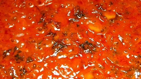 Tomato sauce with vegetables Stock Footage 92243079