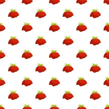 Tomato seamless pattern for food background design Stock Illustration