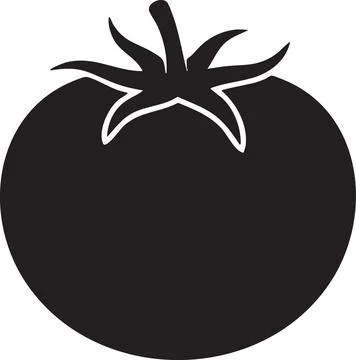 Tomato Silhouette Vector Icon Stock Illustration