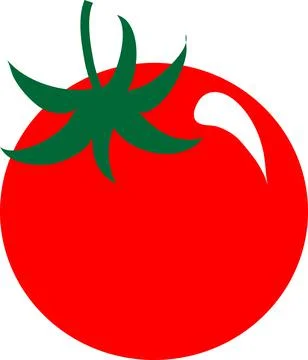 Tomato, simple design element for juice or eco advertisement Stock Illustration
