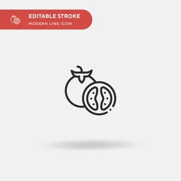 Tomato Simple vector icon. Illustration symbol design template for web mobile Illustration