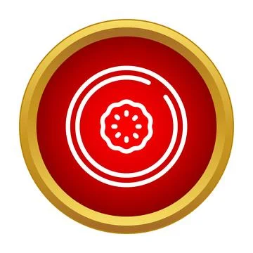 Tomato slice flat icon vector illustration design Stock Illustration