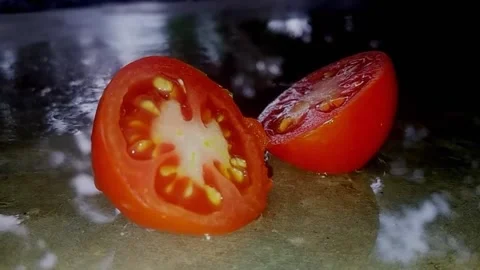 Tomato slice footage Stock Footage 182855800