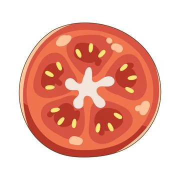 Tomato slice Stock Illustration