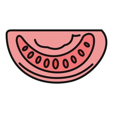 Tomato slice vector illustration for healthy food design Stock Illustration
