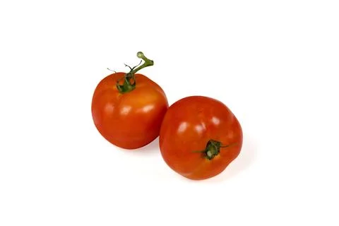 Tomato Slice On White Background 스톡 사진
