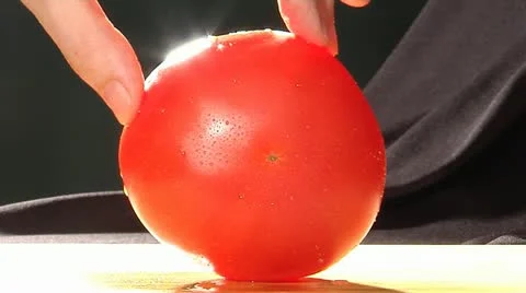 Tomato Sliced Thin Stock Footage 12063666
