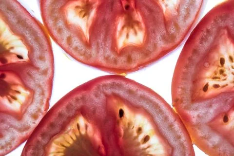 Tomato slices Stock Photos