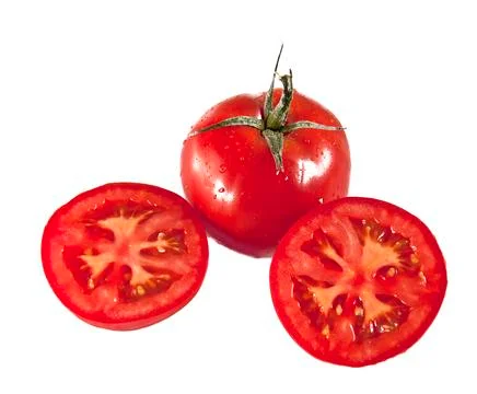 Tomato slices Stock Photos