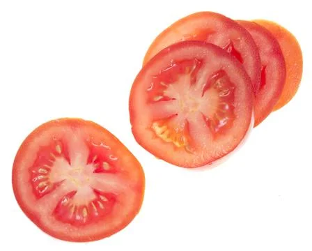 Tomato slices Stock Photos