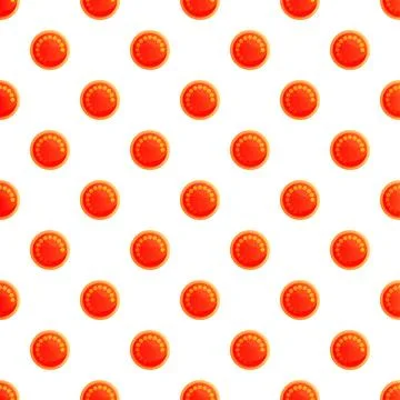 Tomato slices seamless pattern repeating design wallpaper Stock Illustration