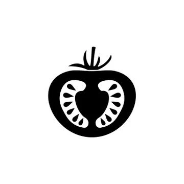 Tomato solid icon, food drink elements Stock Illustration