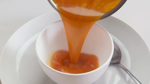 Tomato soup Stock Footage 107359993