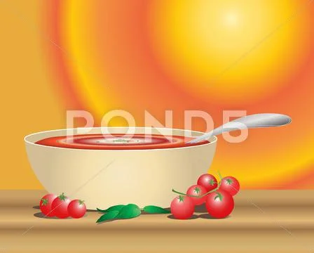 Tomato soup Stock Illustration