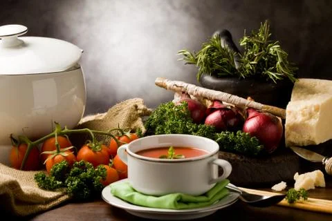 Tomato soup Stock Photos