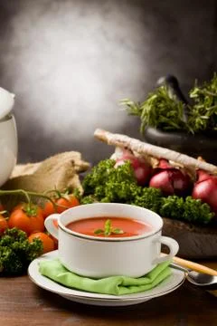 Tomato soup Stock Photos