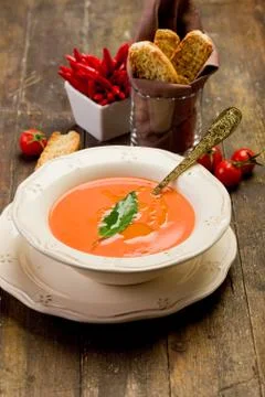 Tomato soup Stock Photos