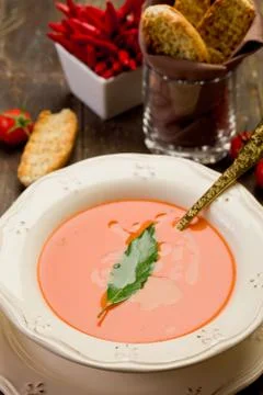 Tomato soup Stock Photos