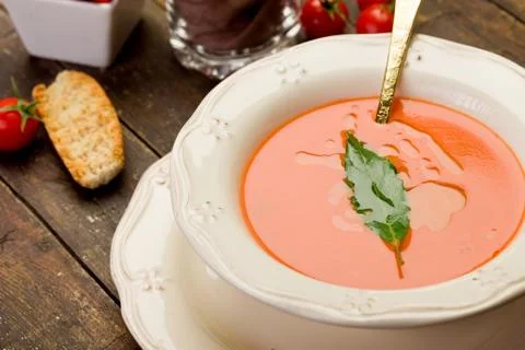 Tomato soup Stock Photos