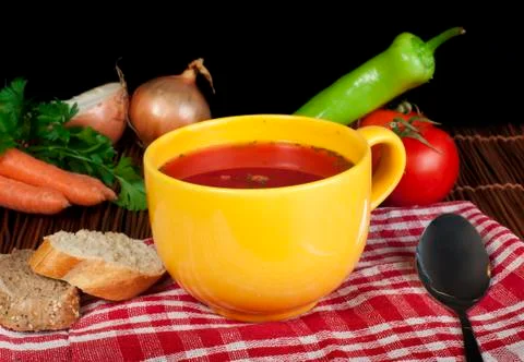Tomato soup Stock Photos