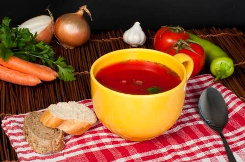 Tomato soup Stock Photos