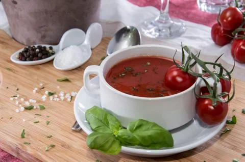 Tomato soup Stock Photos