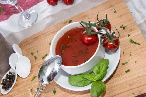 Tomato soup Stock Photos