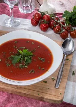 Tomato soup Stock Photos