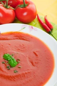 Tomato soup Stock Photos