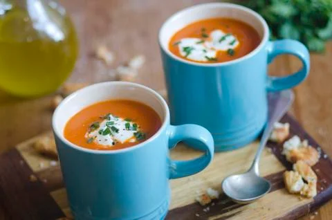 Tomato soup Stock Photos