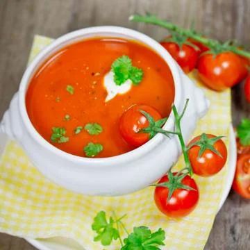 Tomato soup Stock Photos