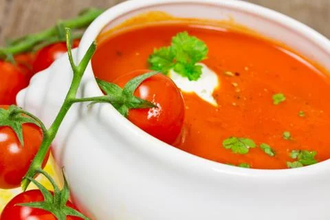 Tomato soup Stock Photos