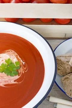 Tomato soup Stock Photos