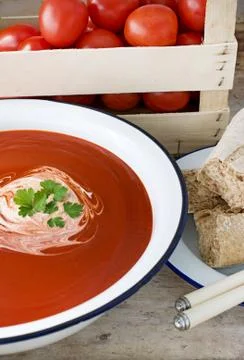 Tomato soup Stock Photos