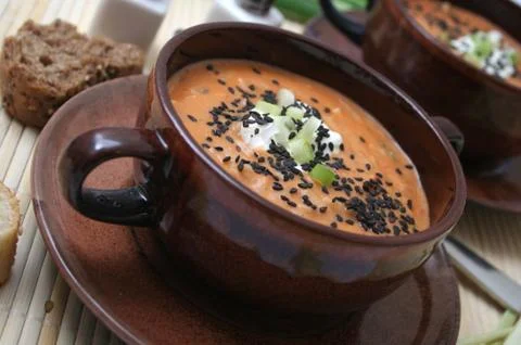 Tomato soup Stock Photos