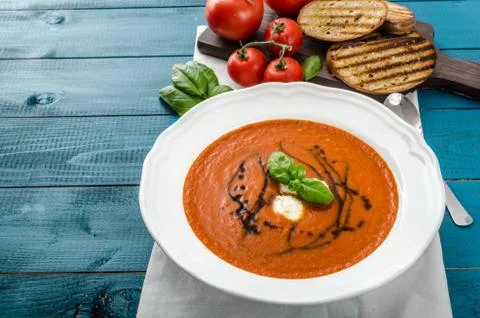 Tomato soup Stock Photos