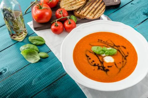 Tomato soup Stock Photos