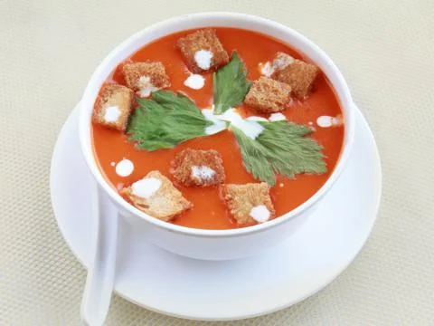Tomato soup Stock Photos