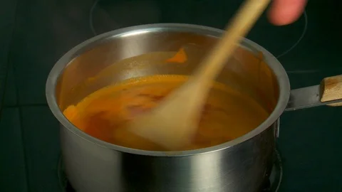 Tomato soup prep Stock Footage 107359472