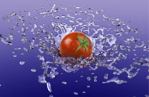 Tomato splash Foto stock