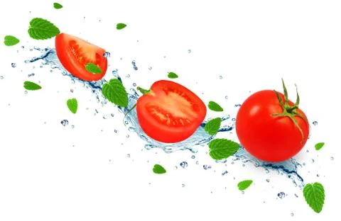 Tomato splash Stock Photos