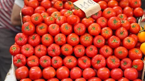 Tomato Stack Market Stock Photos