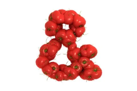 Tomato symbol &amp; on white background Stock Illustration